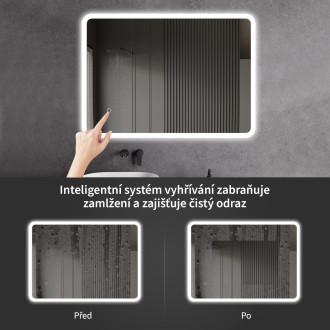 CERANO - Koupelnové LED zrcadlo Avano - 80x60 cm