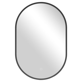 CERANO - Koupelnové LED zrcadlo Balzo, kovový rám - černá matná - 55x100 cm