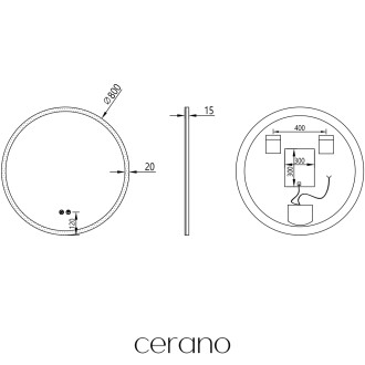 CERANO - Koupelnové LED zrcadlo Blanco, akrylátový rám - bílá lesklá - Ø 80 cm