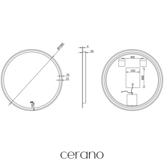 CERANO - Koupelnové LED zrcadlo Eterno - Ø 100 cm