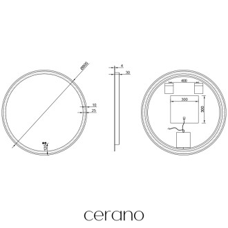 CERANO - Koupelnové LED zrcadlo Eterno - Ø 80 cm