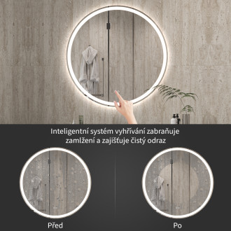 CERANO - Koupelnové LED zrcadlo Eterno - Ø 80 cm