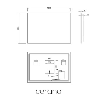 CERANO - Koupelnové LED zrcadlo Fiore - 120x60 cm