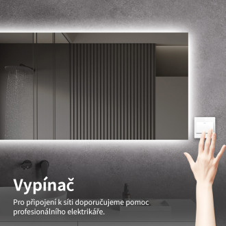 CERANO - Koupelnové LED zrcadlo Fiore - 120x60 cm