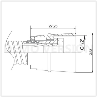 sprchová hadice dvouzámková nerez Con/Imp 150 cm 600014 OLBA600014