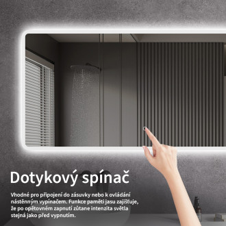 CERANO - Koupelnové LED zrcadlo Grande - 120x70 cm