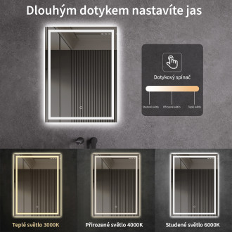 CERANO - Koupelnové LED zrcadlo Interno - 50x70 cm