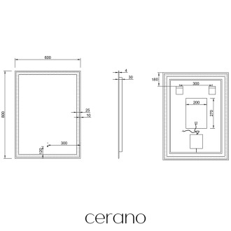 CERANO Koupelnové LED zrcadlo Interno 60x80 cm CER-429361