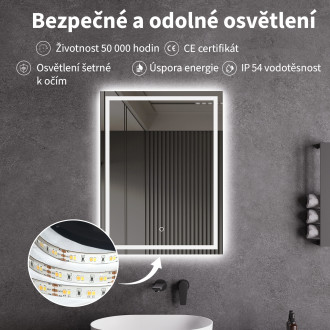 CERANO Koupelnové LED zrcadlo Interno 60x80 cm CER-429361