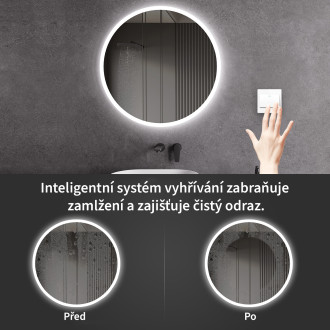 CERANO - Koupelnové LED zrcadlo Lavoro - Ø80 cm