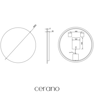 CERANO - Koupelnové LED zrcadlo Libro - Ø 80 cm - 2. jakost