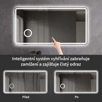 CERANO - Koupelnové LED zrcadlo Lucido - 80x60 cm