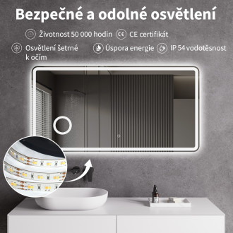 CERANO - Koupelnové LED zrcadlo Lucido - 80x60 cm