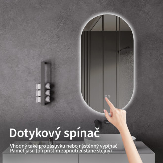 CERANO - Koupelnové LED zrcadlo Luno - 40x60 cm