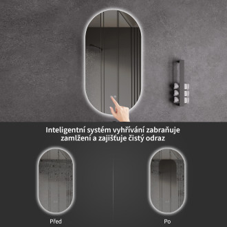 CERANO - Koupelnové LED zrcadlo Luno - 40x80 cm