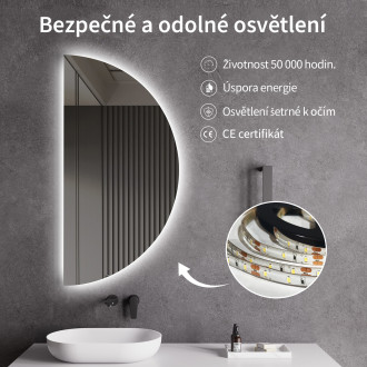 CERANO Koupelnové LED zrcadlo Mare 50x100