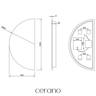 CERANO - Koupelnové LED zrcadlo Mare - 60x120 cm