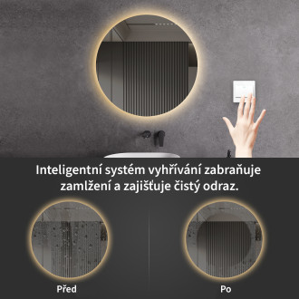 CERANO - Koupelnové LED zrcadlo Nome - Ø 80 cm