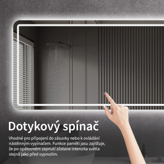 CERANO - Koupelnové LED zrcadlo Retano - 120x70 cm