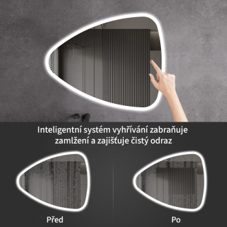 CERANO - Koupelnové LED zrcadlo Riflettore - 80x65 cm