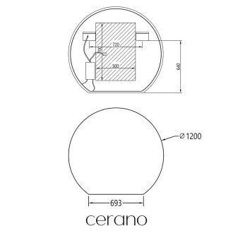 CERANO - Koupelnové LED zrcadlo Rondo - Ø 120 cm