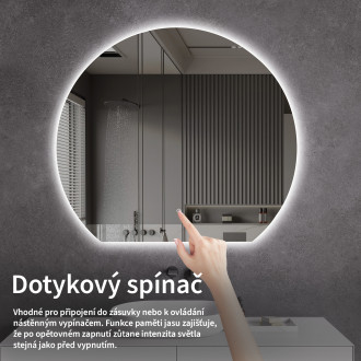 CERANO - Koupelnové LED zrcadlo Rondo - Ø 120 cm