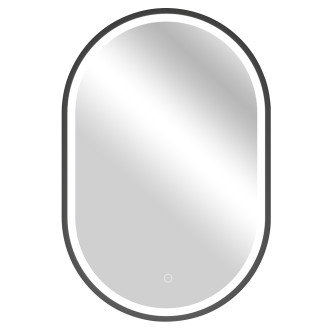 CERANO - Koupelnové LED zrcadlo Salvo, kovový rám - černá matná - 40x60 cm