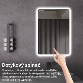 CERANO - Koupelnové LED zrcadlo Silvano - 60x80 cm