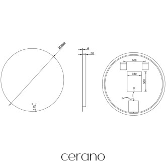 CERANO - Koupelnové LED zrcadlo Specchio - Ø 100 cm