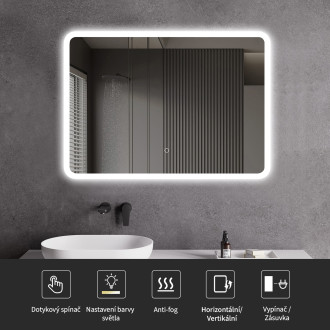 CERANO - Koupelnové LED zrcadlo Speculare - 140x70 cm