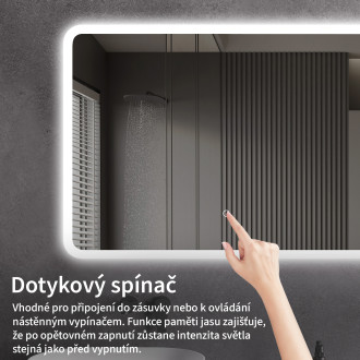 CERANO - Koupelnové LED zrcadlo Speculare - 140x70 cm