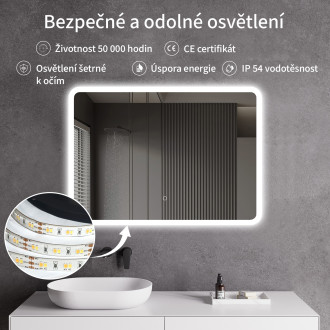 CERANO - Koupelnové LED zrcadlo Speculare - 70x70 cm