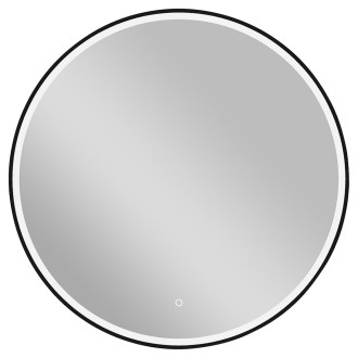 CERANO - Koupelnové LED zrcadlo Vito, kovový rám - černá matná - Ø 60 cm