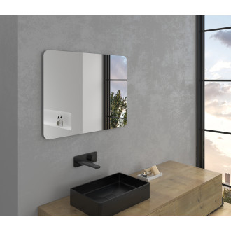 CERANO - Koupelnové obdelníkové zrcadlo Verniciato - 90x70 cm