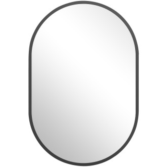 CERANO Koupelnové zrcadlo Bano, kovový rám černá matná 100x55 cm CER-NT8144-100X55