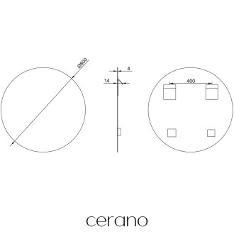 CERANO - Koupelnové zrcadlo Specchio - Ø 80 cm