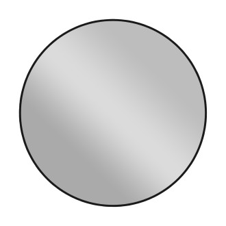 CERANO - Koupelnové zrcadlo Vado, kovový rám - černá matná - Ø 80 cm