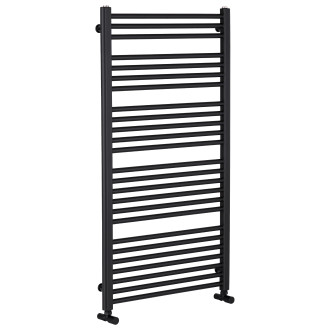 CERANO - Koupelnový radiátor Alberto - boční připojení - 716W - černá matná - 1180x650 mm