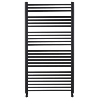 CERANO - Koupelnový radiátor Alberto - boční připojení - 716W - černá matná - 1180x650 mm