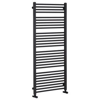 CERANO - Koupelnový radiátor Alberto - boční připojení - 857W - černá matná - 1380x650 mm