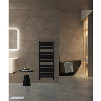 CERANO - Koupelnový radiátor Arturo - boční připojení - 644W - černá matná - 1200x500 mm