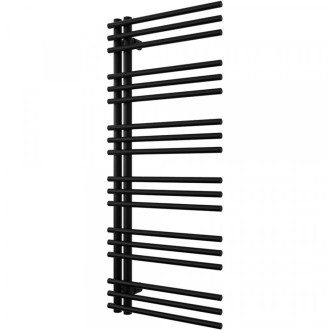 CERANO - Koupelnový radiátor Burke - L/P - asymetrické připojení 50mm - 562W - černá matná - 1200x500 mm