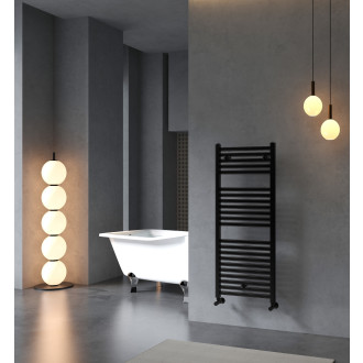 CERANO - Koupelnový radiátor Donovan - boční připojení - 369W - černá matná - 1200x500 mm