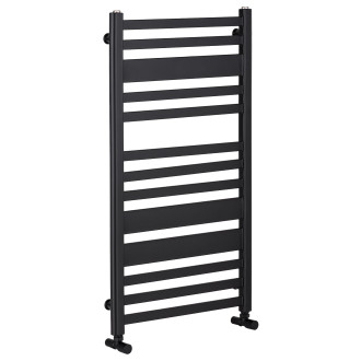 CERANO - Koupelnový radiátor Enrico - boční připojení - 467W - černá matná - 970x550 mm