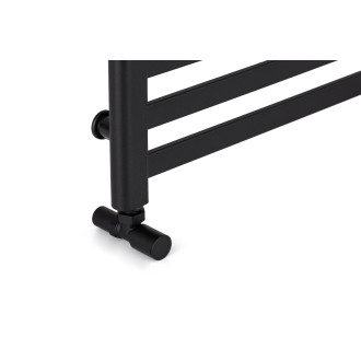 CERANO - Koupelnový radiátor Enrico - boční připojení - 559W - černá matná - 1210x550 mm