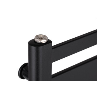 CERANO - Koupelnový radiátor Enrico - boční připojení - 559W - černá matná - 1210x550 mm