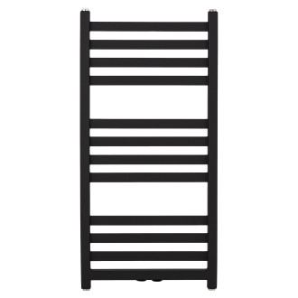 CERANO - Koupelnový radiátor Fulgidus - boční připojení - 503W - černá matná - 880x430 mm