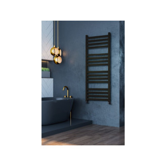 CERANO - Koupelnový radiátor Fulgidus - boční připojení - 616W - černá matná - 1190x430 mm