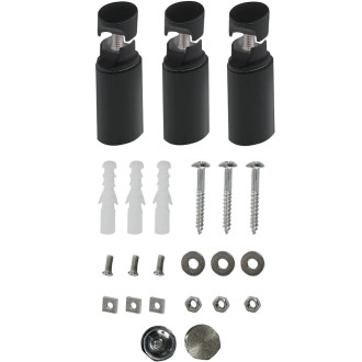 CERANO - Koupelnový radiátor Lincoln - středové připojení 50mm - 366W - černá matná - 1200x500 mm