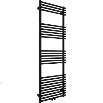 CERANO - Koupelnový radiátor Luigi - středové připojení 50mm - 713W - černá matná - 1600x500 mm